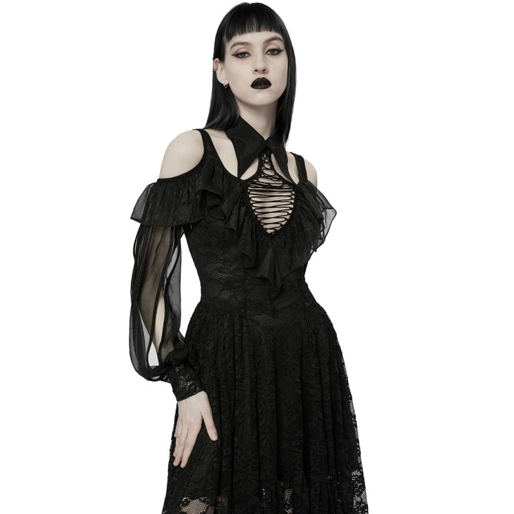 Gothic Floral Lace Dress