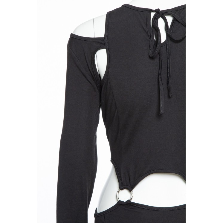Gothic Strapless Crop Top Set