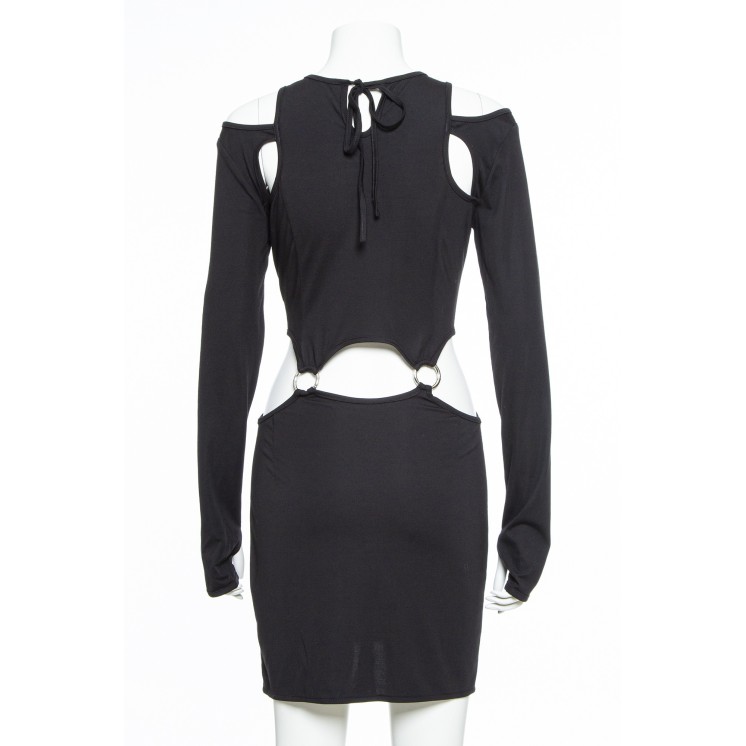 Gothic Strapless Crop Top Set