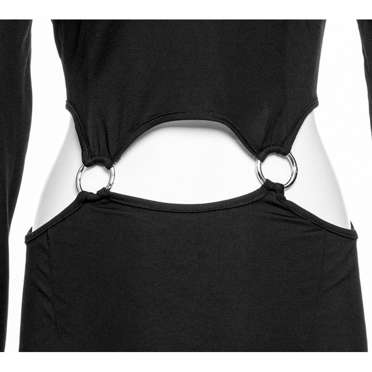 Gothic Strapless Crop Top Set