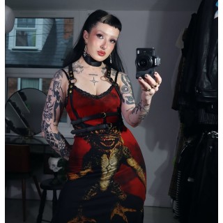 Gremlin Mohawk Mesh Midi Dress