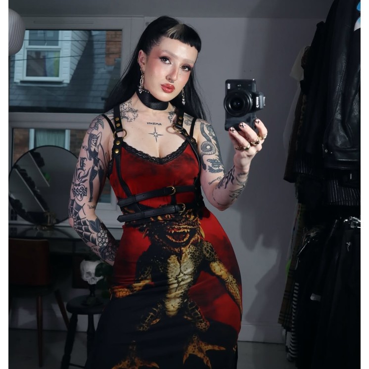 Gremlin Mohawk Mesh Midi Dress