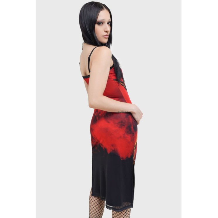 Gremlin Mohawk Mesh Midi Dress