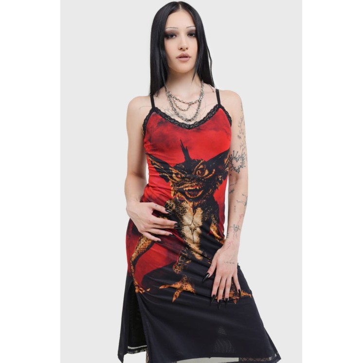 Gremlin Mohawk Mesh Midi Dress