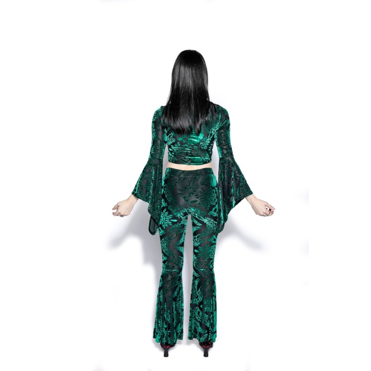 Green Baroque Velvet Leggings - Blackcraft cult