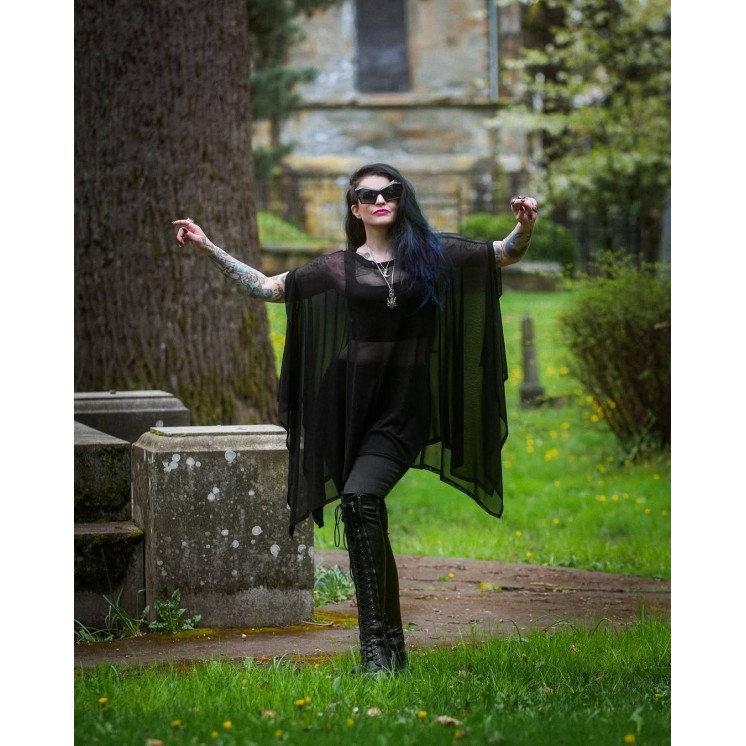 Mesh Rhiannon Flowing Tunic Top