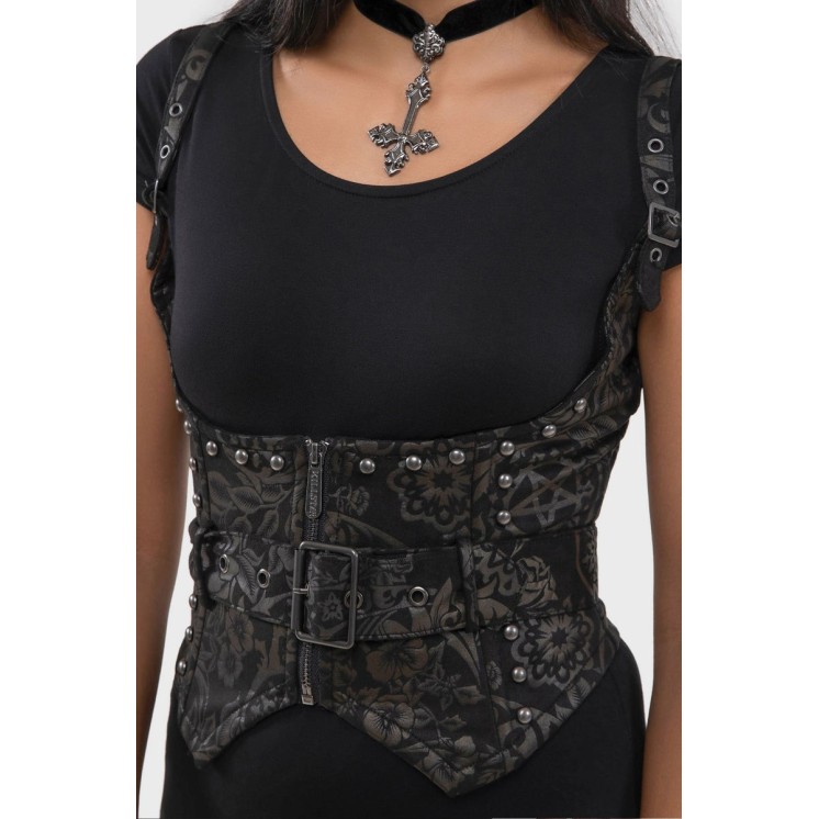 Malapas Underbust Corset Top [BLACK LILY]