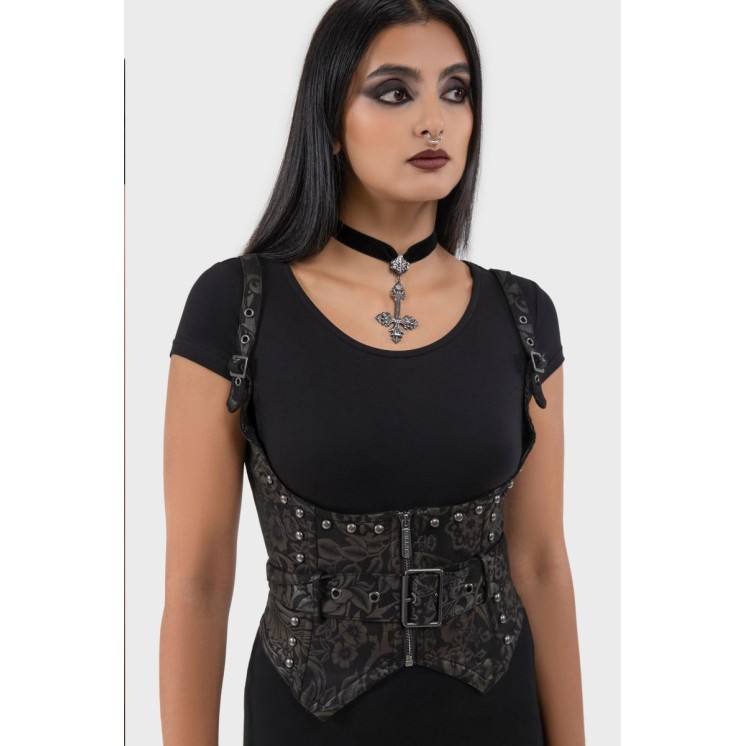 Malapas Underbust Corset Top [BLACK LILY]