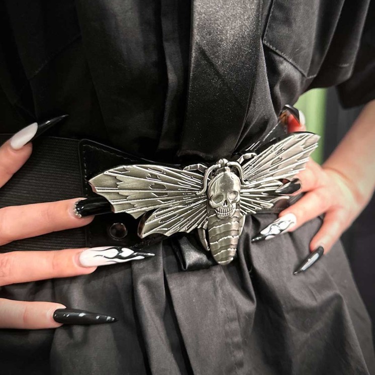 Elastic Waist Belt Death Moth