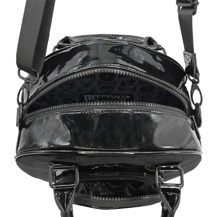 Eyeball Black Cat Backpack Purse