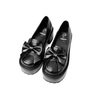 Bow Loafer Platform Shoes