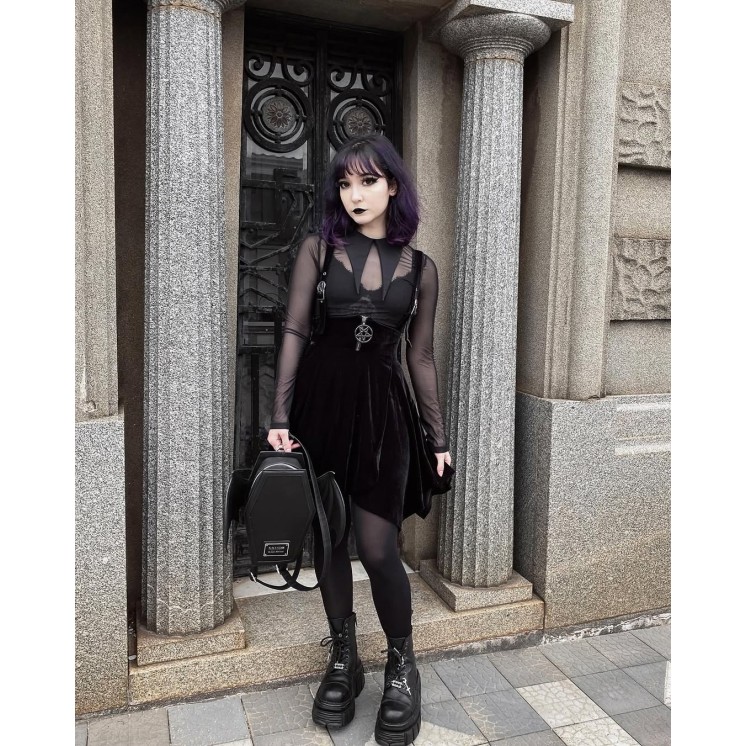 Vampfire Suspender Skirt