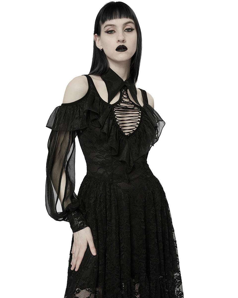 Gothic Floral Lace Dress