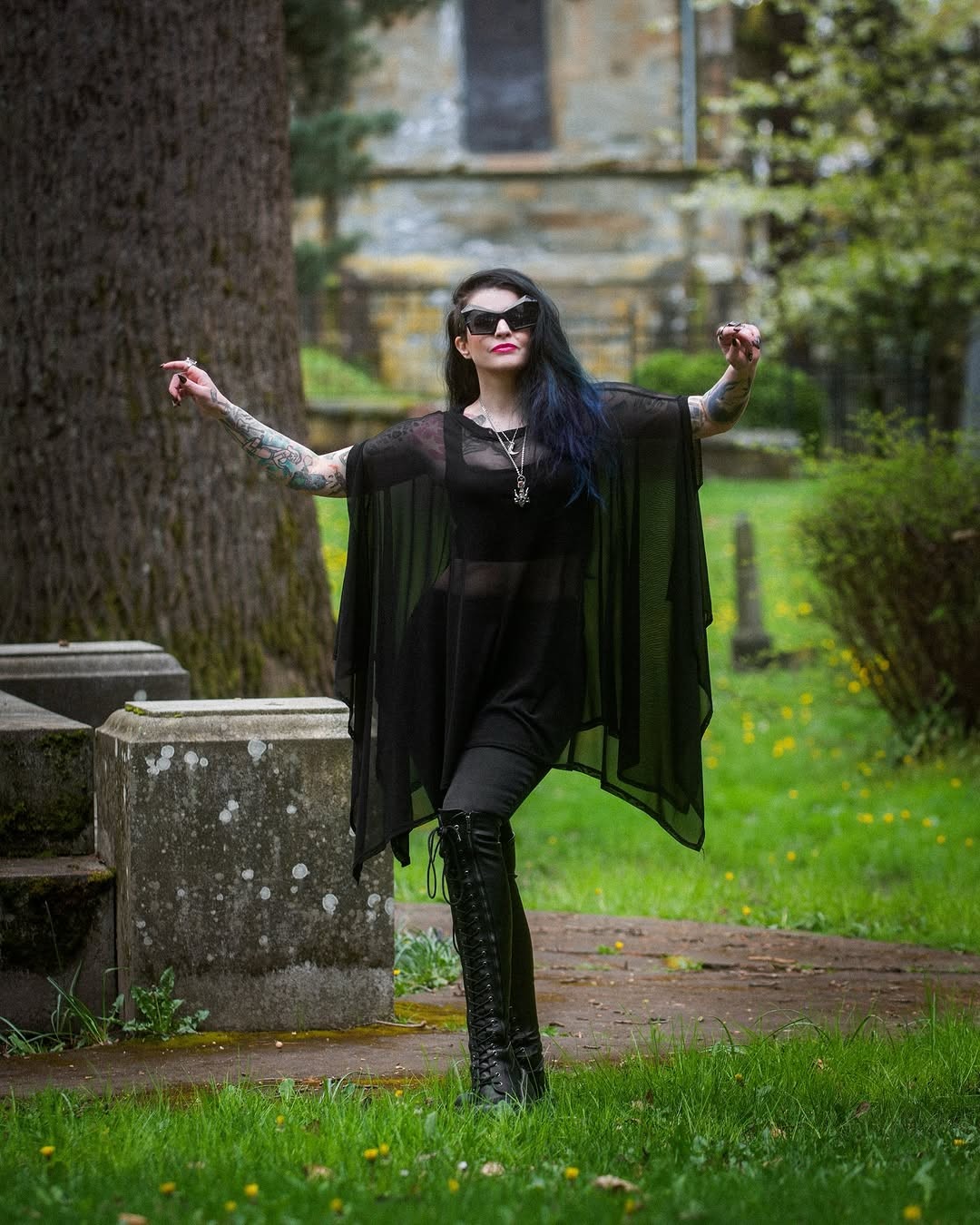 Mesh Rhiannon Flowing Tunic Top