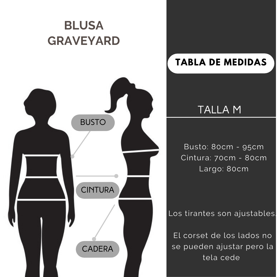 Blusa larga Graveyard
