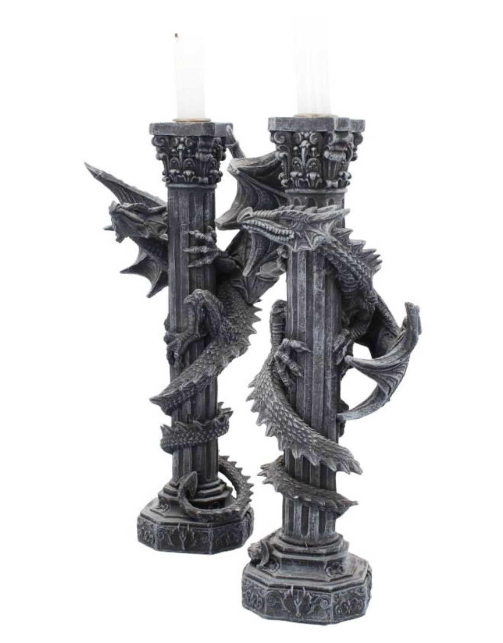 Candelabros Columnas de Dragones