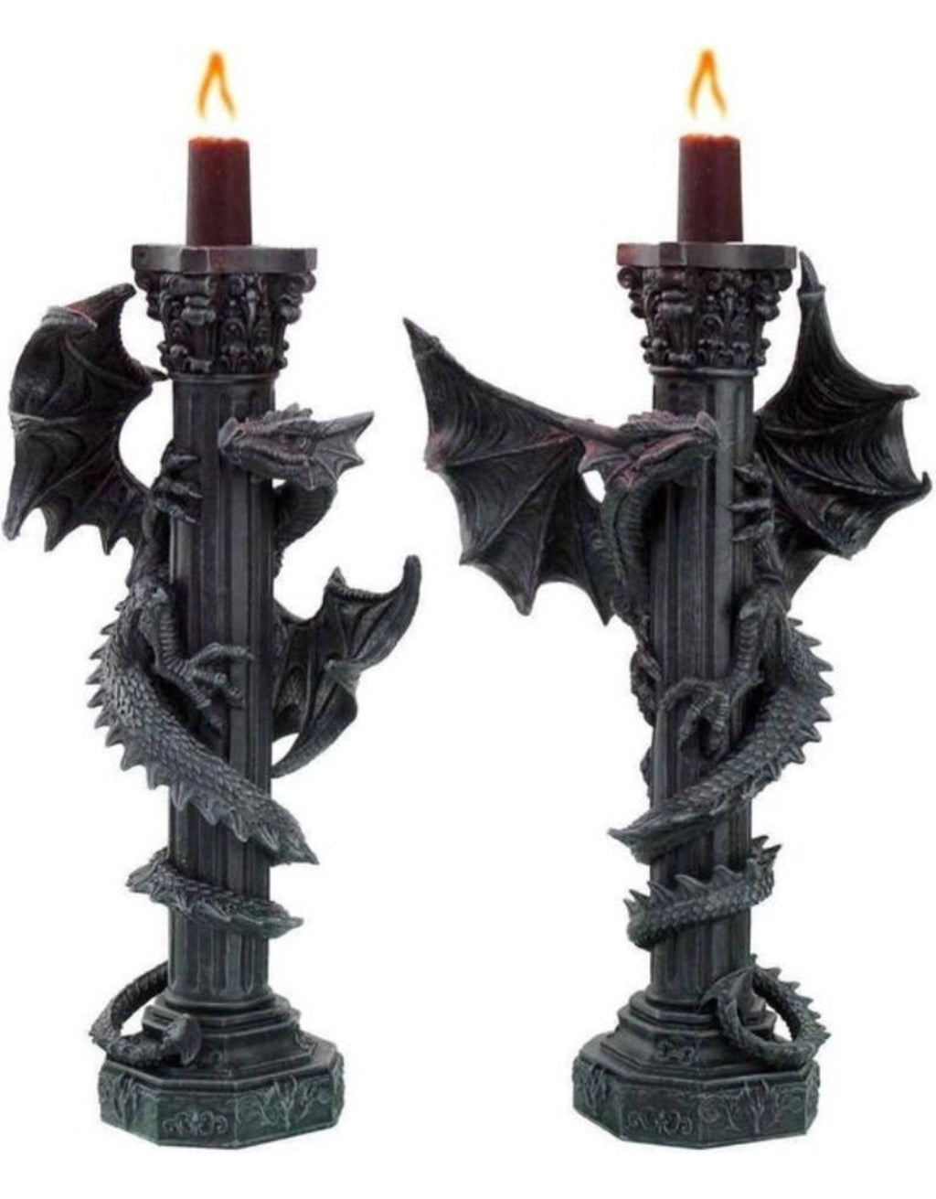Candelabros Columnas de Dragones