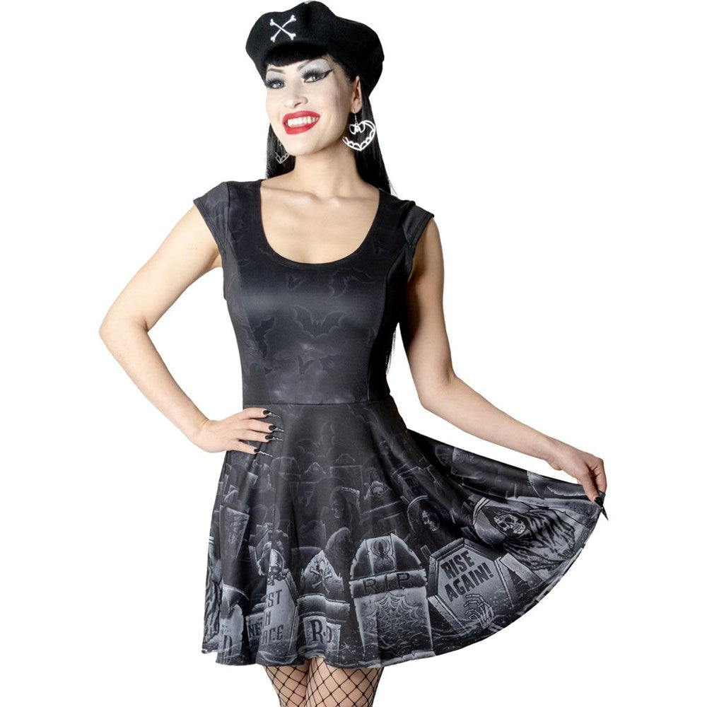 Tombstone Bats Skater Dress