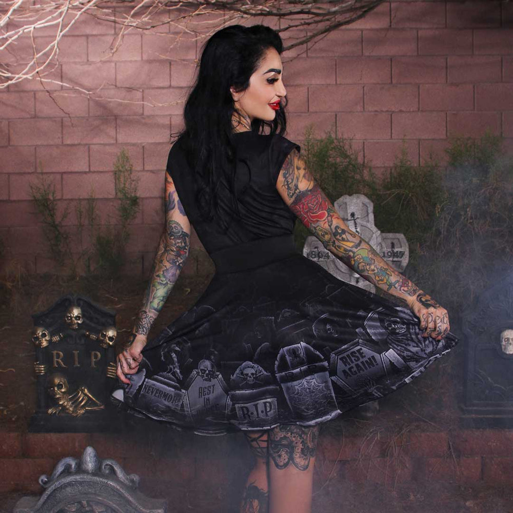 Tombstone Bats Skater Dress