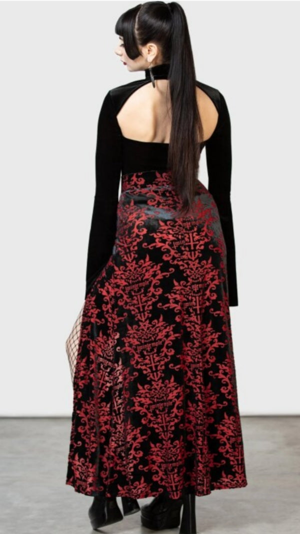 Scarlet Fiend Maxi Skirt
