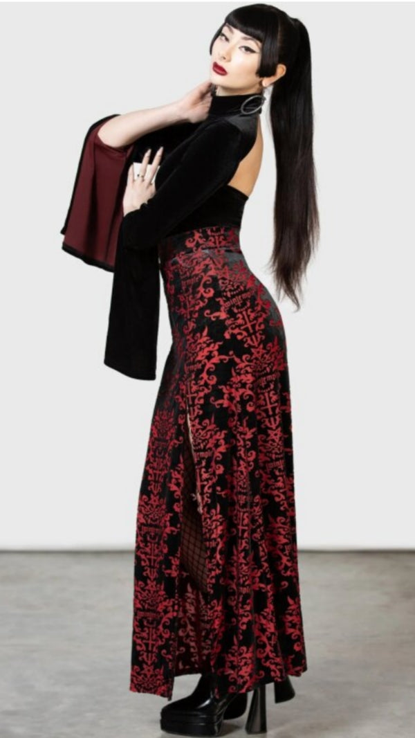Scarlet Fiend Maxi Skirt