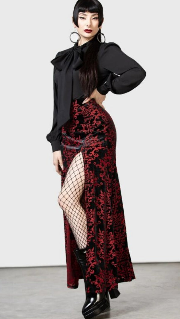 Scarlet Fiend Maxi Skirt