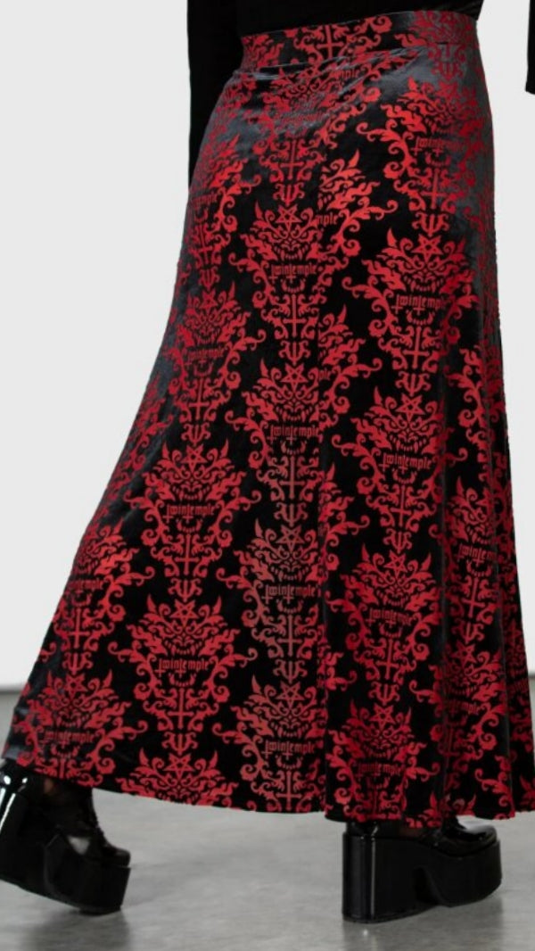 Scarlet Fiend Maxi Skirt