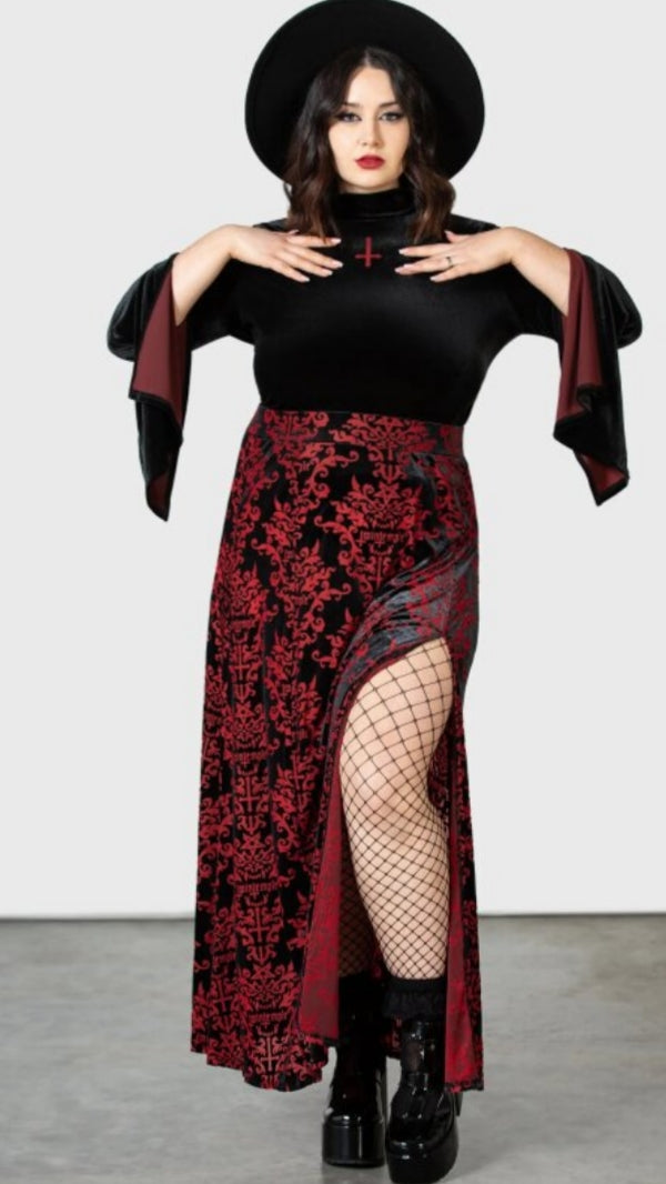 Scarlet Fiend Maxi Skirt