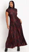 DANTE Nine Circles High Neck Cap Sleeve Maxi Dress
