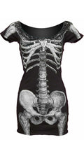White Skeleton Tunic Dress