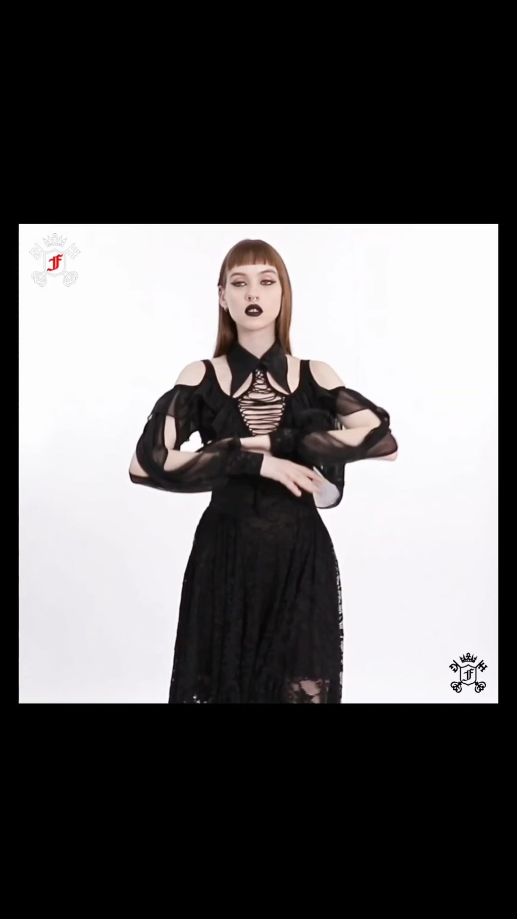 Gothic Floral Lace Dress
